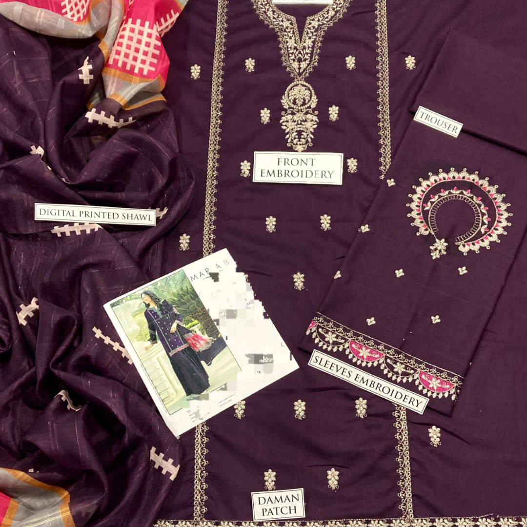 Premium Lawn collection 2026 Embroidered sleeves unstitched