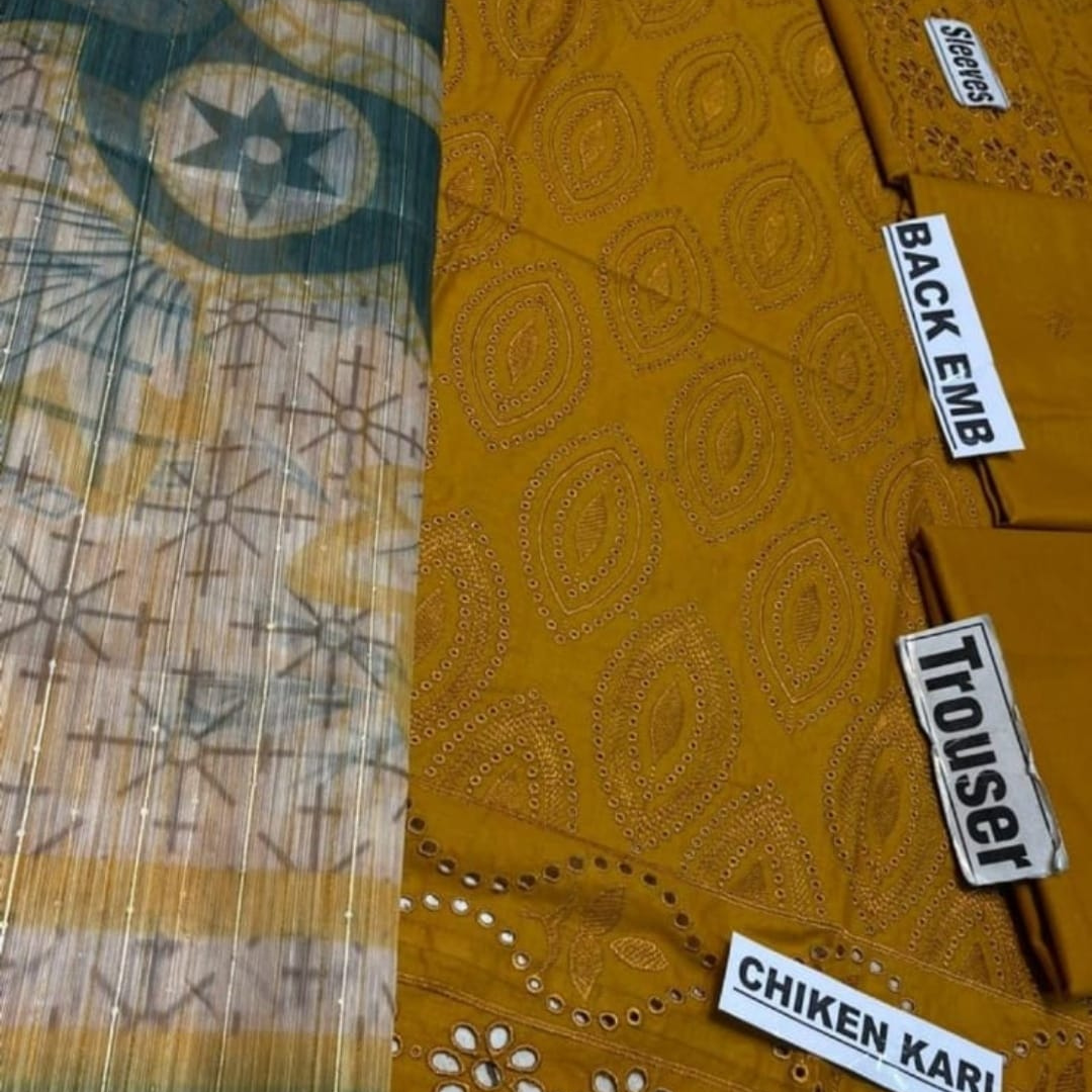 Fabric Lawn Back & trouser plain unstiching