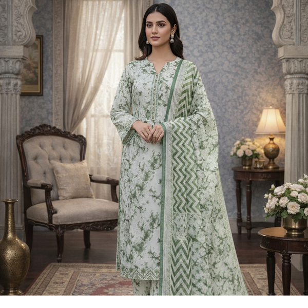 3pc Lawn collection digital printed unstitching