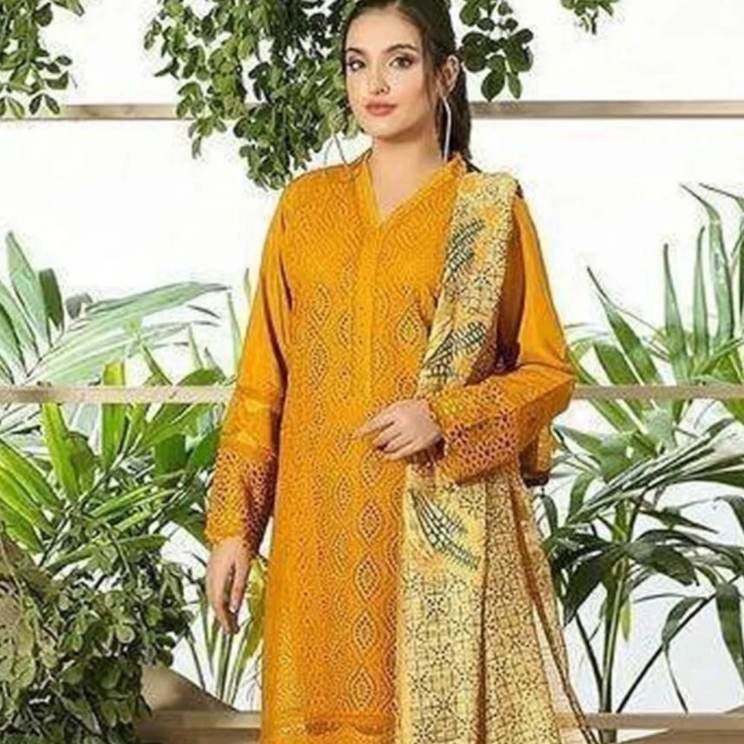 Fabric Lawn Back & trouser plain unstiching