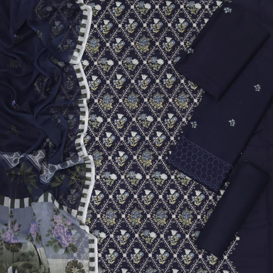 Summer 3pc Lawn Cotton collection unstitching