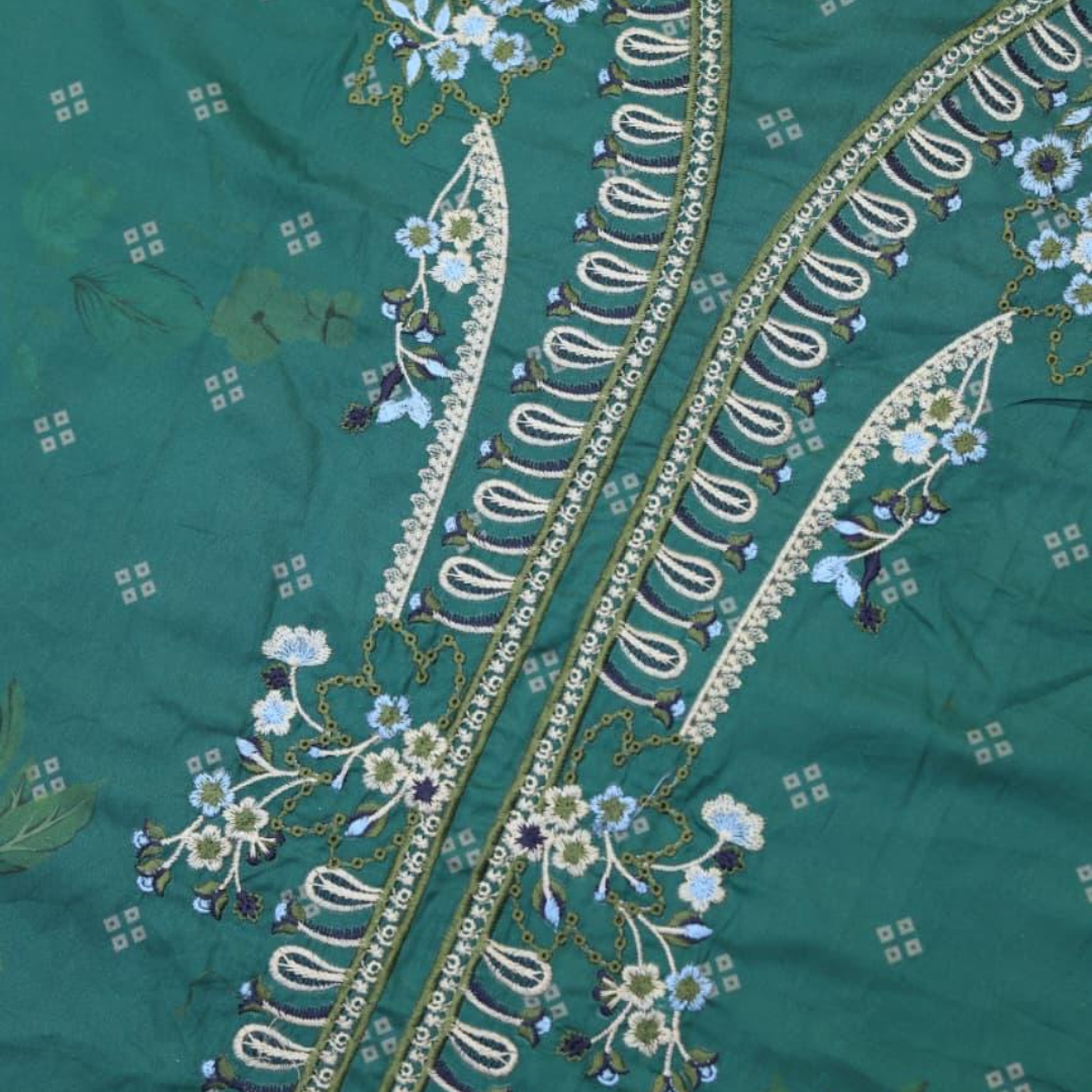 LAWN Fabric 3Pc unstitching Front Lawn Emb Printed