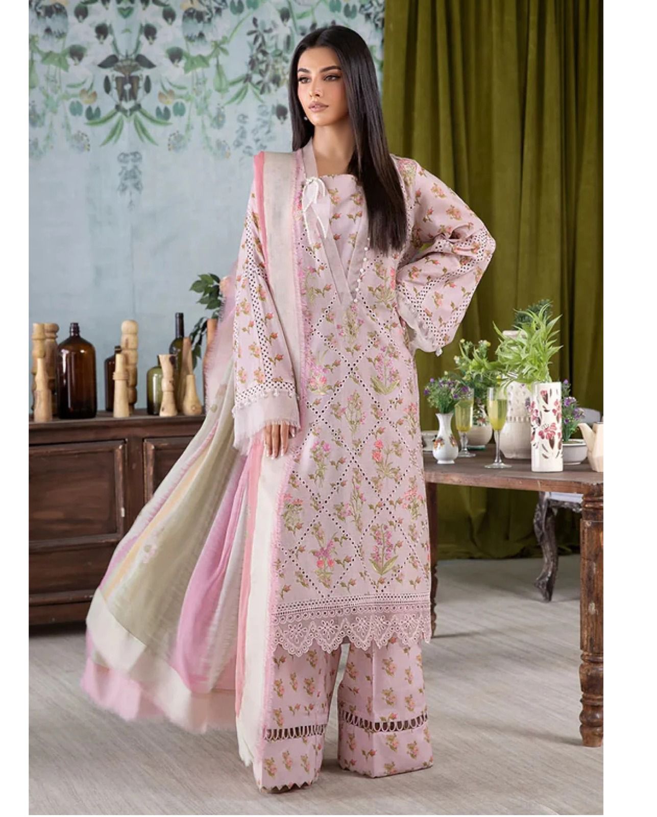 SUMMER COLLECTION 2026  LAWN Fabric 3Pc unstitching