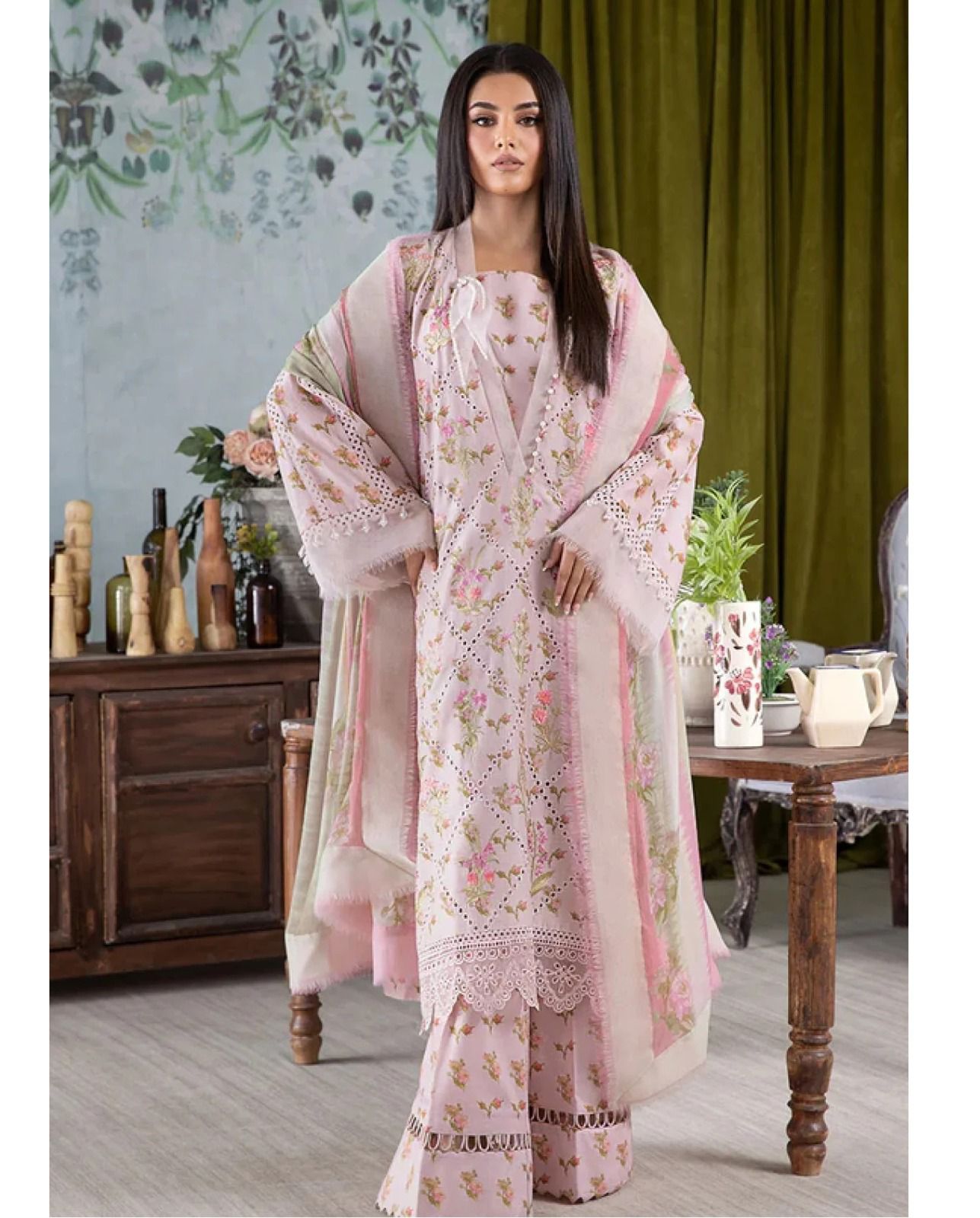 SUMMER COLLECTION 2026  LAWN Fabric 3Pc unstitching