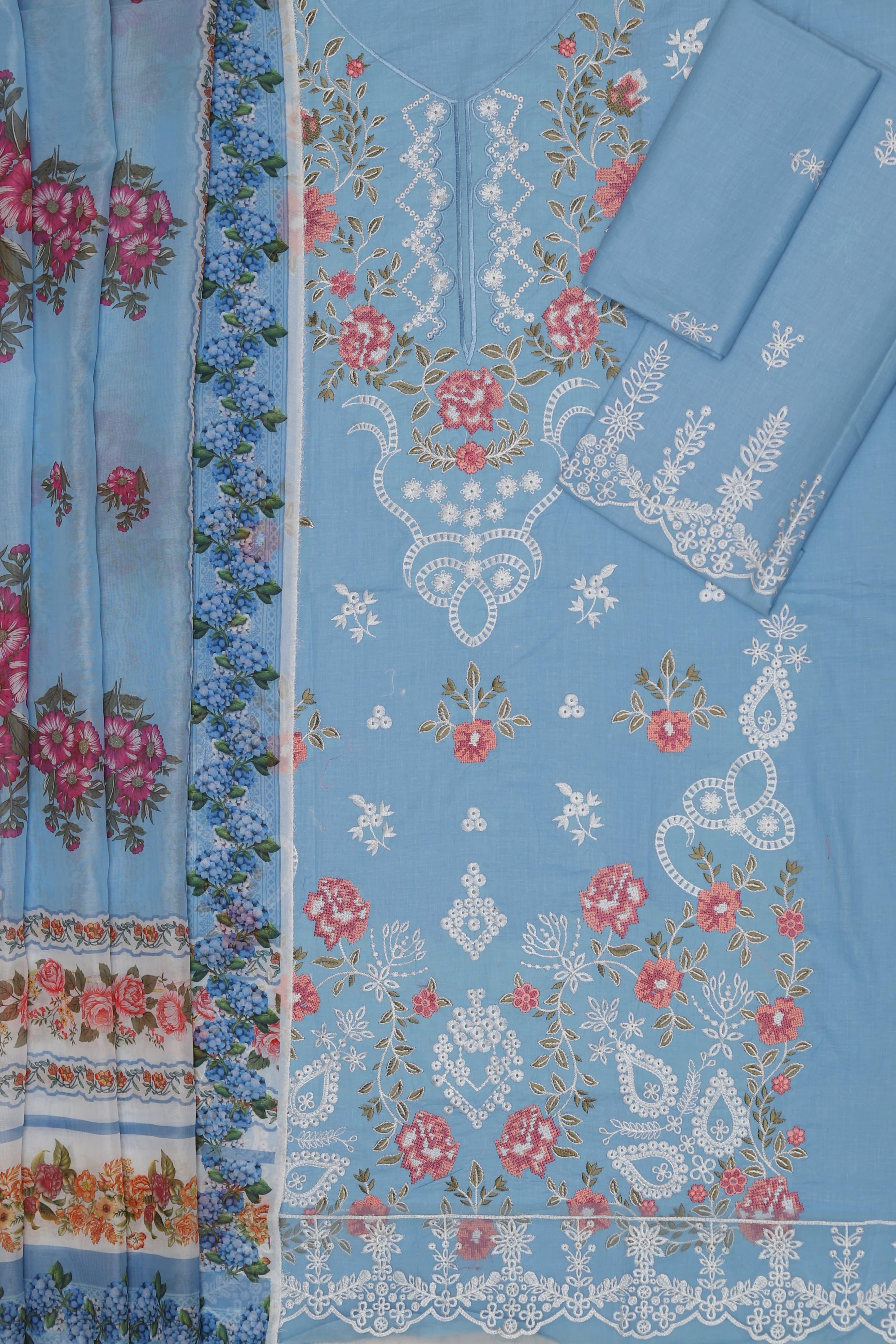 SUMMER FABRIC 3pc Lawn Cotton unstitching