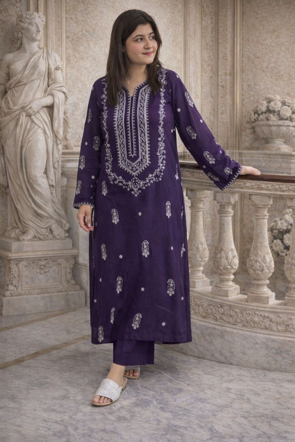 LAWN  fabric 2pc unstitching  Embroidery collection