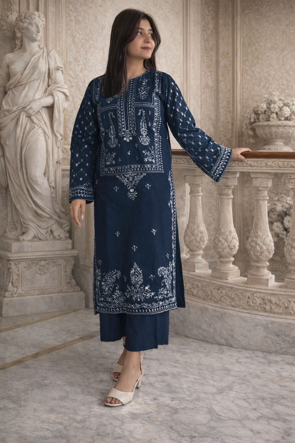 LAWN  fabric 2pc unstitching  Embroidery collection