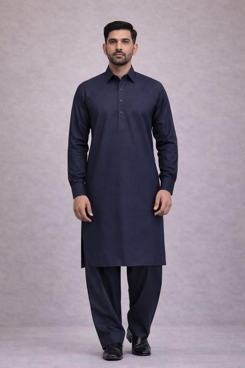 Navy blue - Wash & Wear