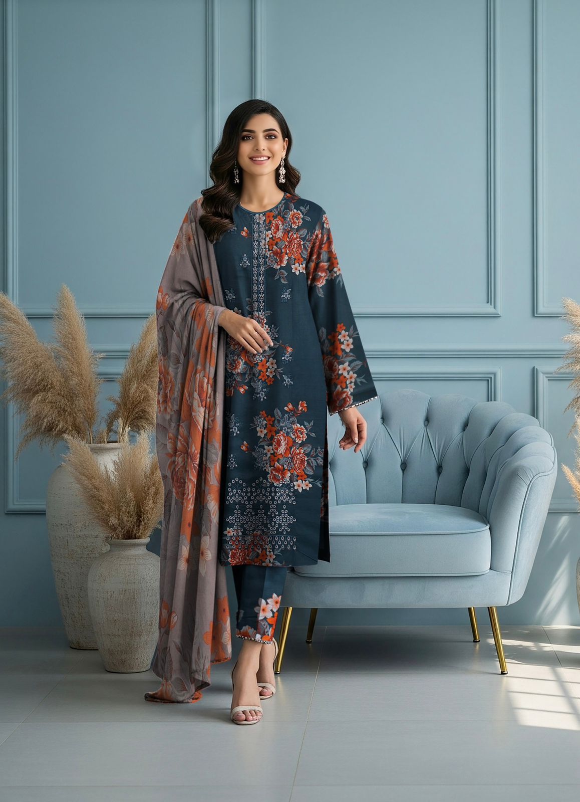 Fabric:90/70 AIRJETLawn (لان) 3pcs