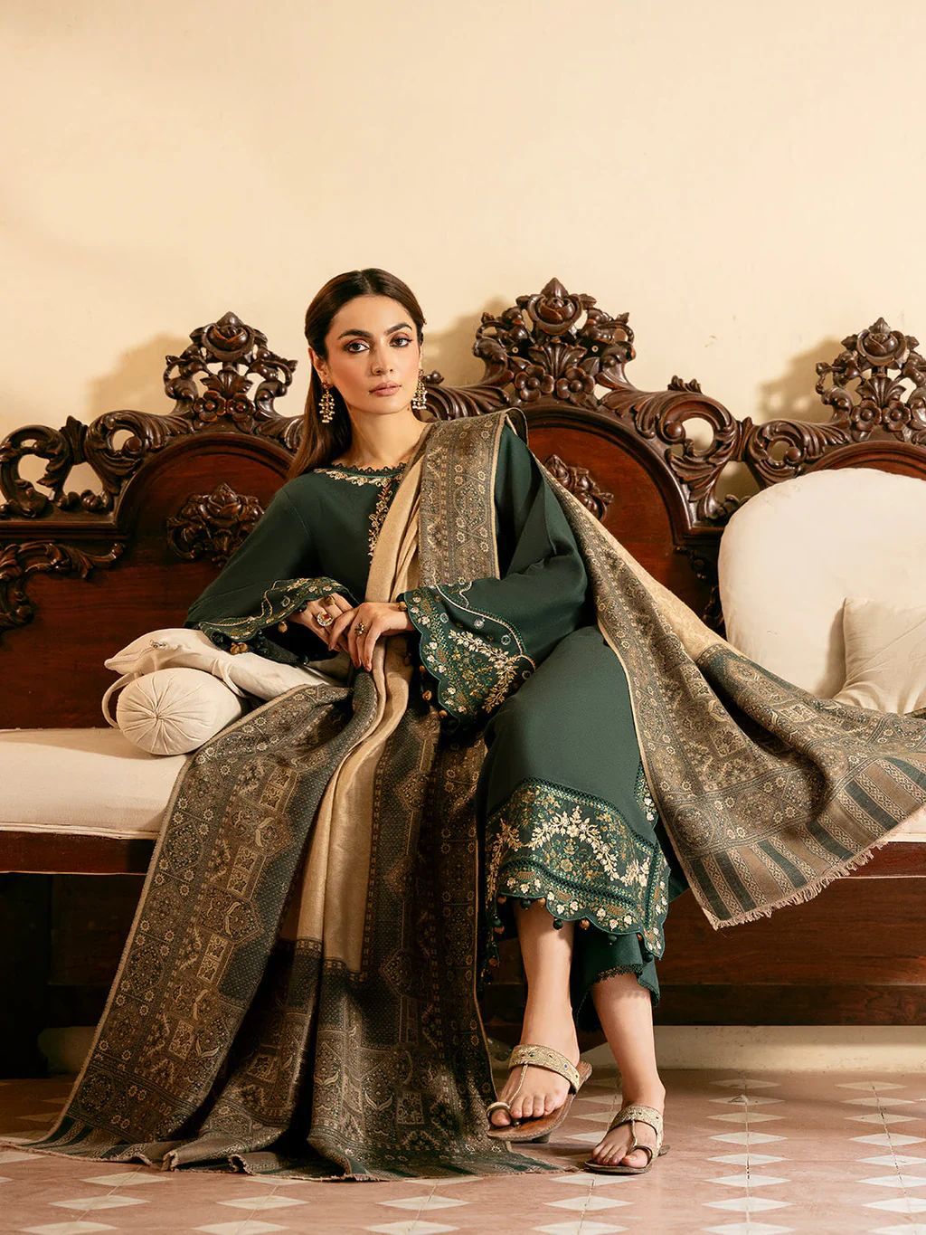LAWN WITH DIGITAL PRINT VOIL DOBBY DUPATTA UNSTICH HEAVY  Embroidery